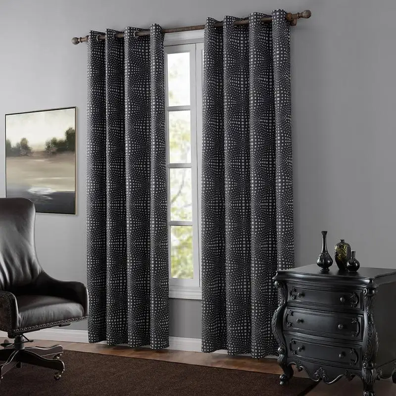 Рассеивать горошек занавес скрининг окна пыле прочный украшения для спальни