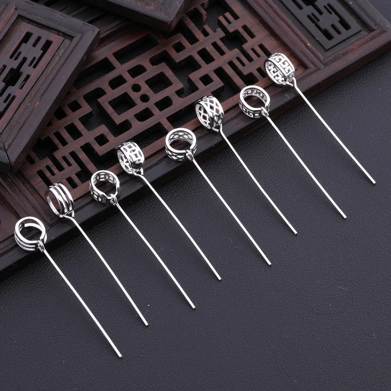 S925 Sterling Silver Color Pendant Clip Clasp Pinch Bail Pendant Connectors Bail Beads Findings DIY Jewelry Making Accessories