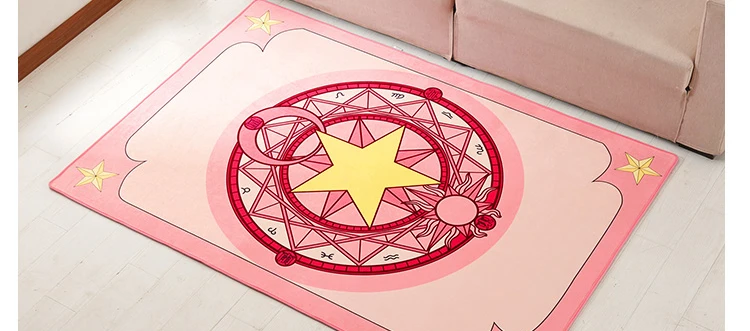 Аниме Cardcaptor Sakura Kinomoto Sakura, Круглый Стиль, украшение, пушистые коврики, противоскользящие, мохнатые, для дома, спальни, ковер, напольный коврик