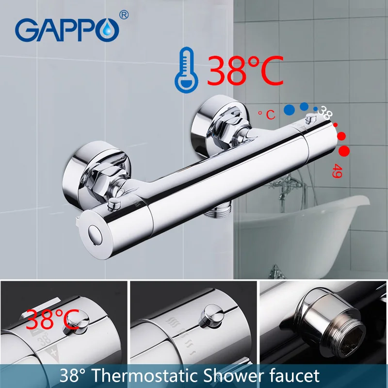 gappo thermostatic shower faucet shower faucets bathroom bathtub faucet bath shower mixer with thermostat set chrome faucet free global shipping