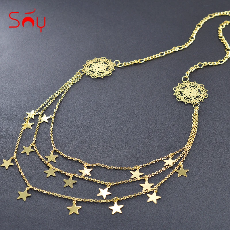 Женское длинное ожерелье Sunny Jewelry модное ювелирное изделие высокого качества со