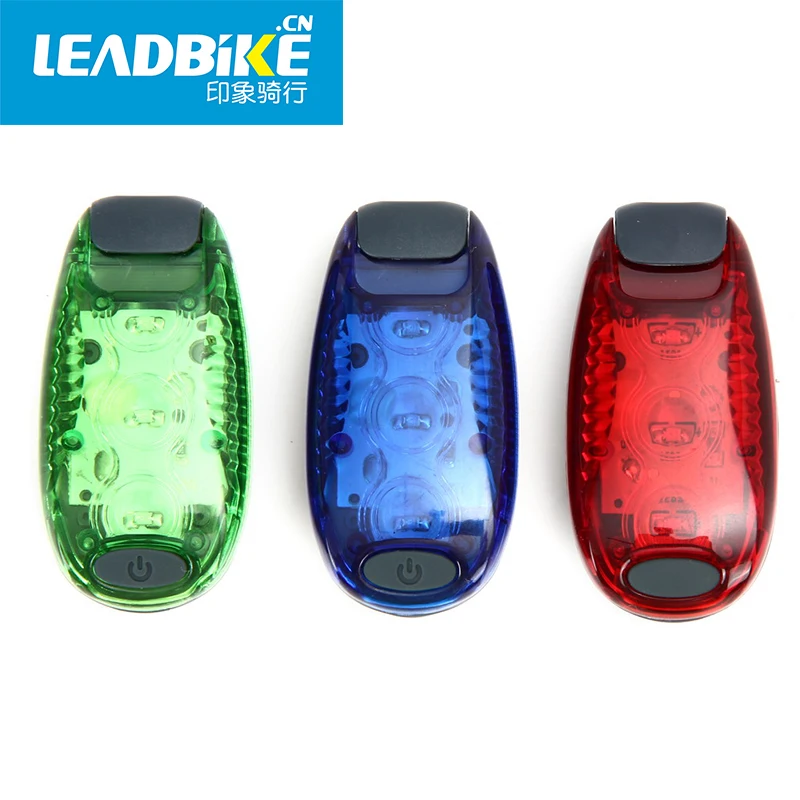 Велосипедный мини фонарь LEADBIKE 3 светодиода задний для велосипеда ABS 2 режима