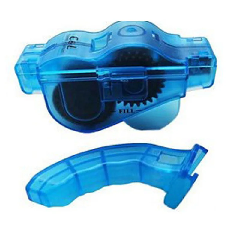 Синий портативный очиститель велосипедной цепи щетки для очистки машины скребок