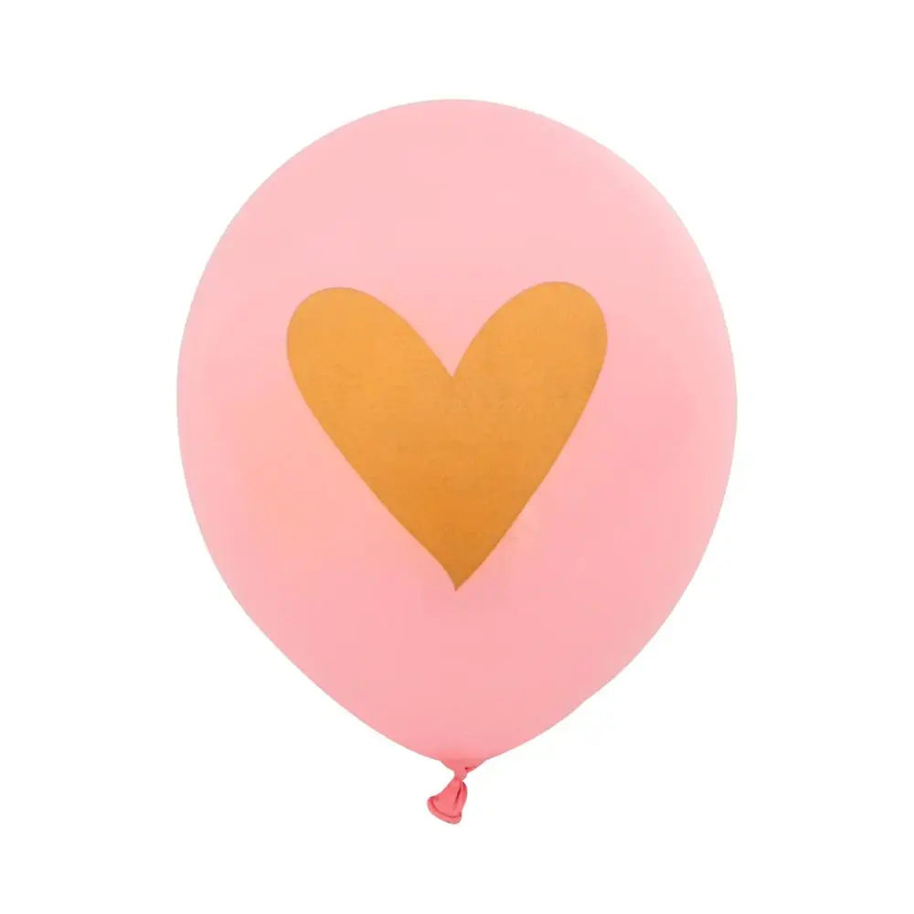 10 шт. zoll Gold Herz Bedruckte Ballons Transport Blau Rosa Konfetti латексные шары Baby Dusche Junge Mädchen Geburtstag