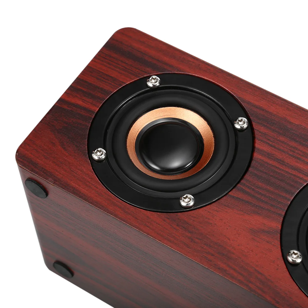 20 Вт Деревянный беспроводной Bluetooth динамик бас ТВ Саундбар с сабвуфером для