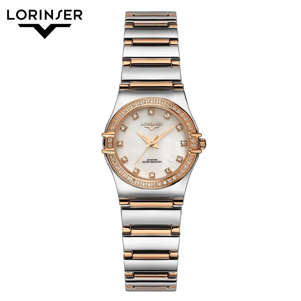 Женские часы Роскошные водостойкие Reloj Mujer наручные часы из нержавеющей стали женские лица Стразы Miyota КВАРЦ ДВИЖЕНИЕ женские часы - Цвет: Rose