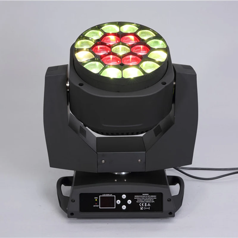 Диско 19*15W 4 в 1 RGBW led Большой bee eye k10 светодиодный зум с движущейся головкой