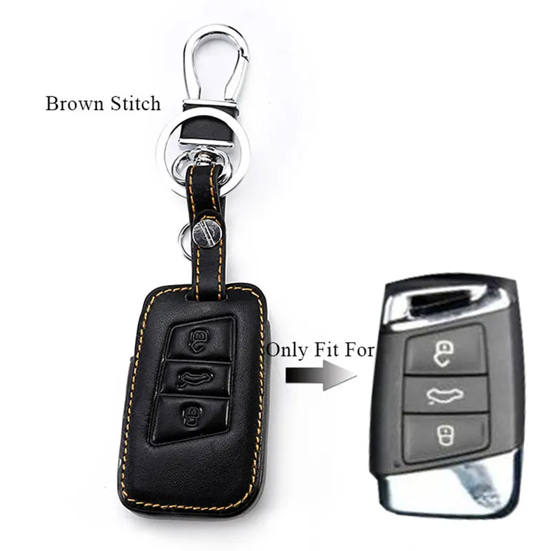 Чехол для ключей из натуральной кожи чехол Vw Golf 7 Skoda Octavia A7 Seat Leon Ibiza Volkswagen Gti R Tiguan