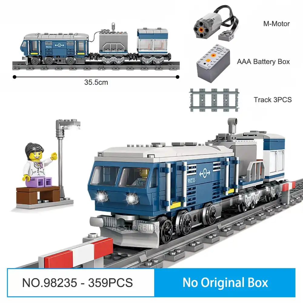 98235 Without Box KAZI Fit Technic серия Maersk контейнер поезд мотор батарея Электрический питание фигурки строительные блоки игрушки для детей Подарки - Цвет: 98235 Without Box