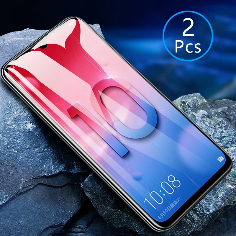 2 шт закаленное стекло для huawei P Smart 2019 чехол полное покрытие протектор экрана