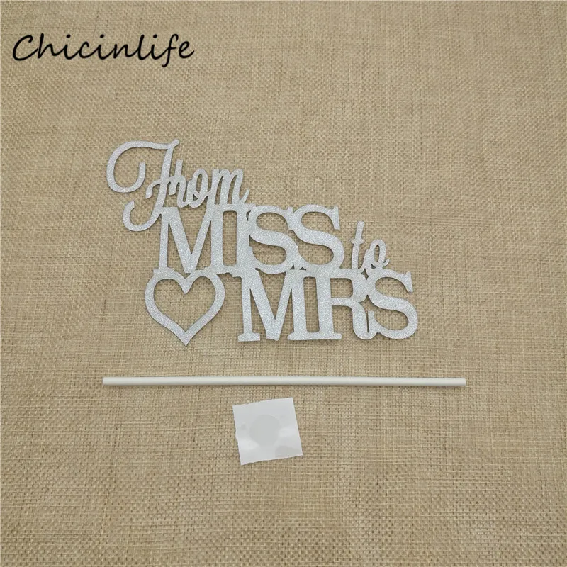 Chicinlife 1 шт. от мисс до миссис свадебный торт Топпер душ аксессуары для торта| |