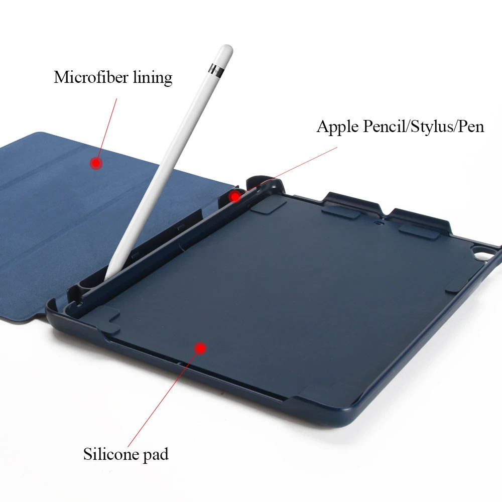 Чехол для нового iPad 9 7 дюймов 2017 2018 PU кожаный смарт чехол многофункциональный с