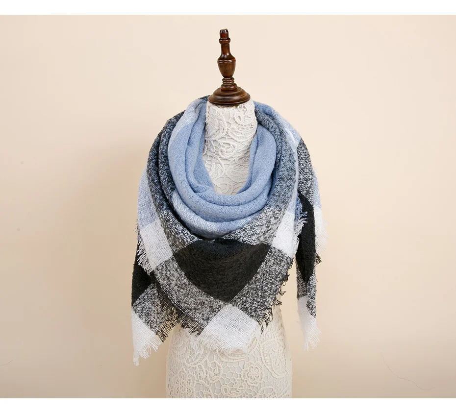 Квадратный кашемировый зимний шарф женский теплый платок Foulard Femme бандана пашминовый палантин пончо шейный платок женский шарф для дам