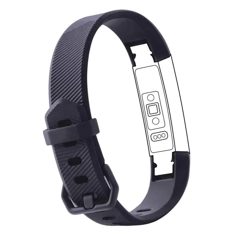 Gray Силиконовый браслет Correa Для Fitbit Alta HR Фитнес браслет ремешок для Fit bit Alta спортивный ремешок для наручных часов умные Сменные аксессуары - Цвет: Gray