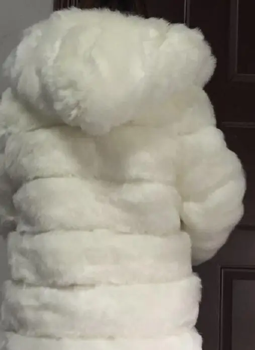 Пальто из искусственного меха, модное, casacas para mujer invierno, новинка, женское меховое пальто и куртка, пальто из лисьего меха, женское длинное пальто с капюшоном - Color: whit