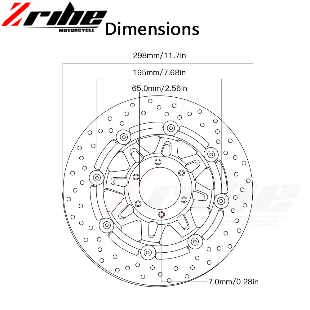 Внутреннее кольцо из алюминиевого сплава для мотоцикла и внешнее нержавеющей