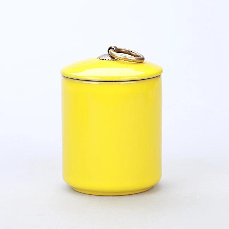 3 цвета, керамические банки для чая с крышкой, кухонный ящик для хранения специй 7,5*10,5 см, банка для конфет, контейнер для хранения продуктов, миска, кофейная банка