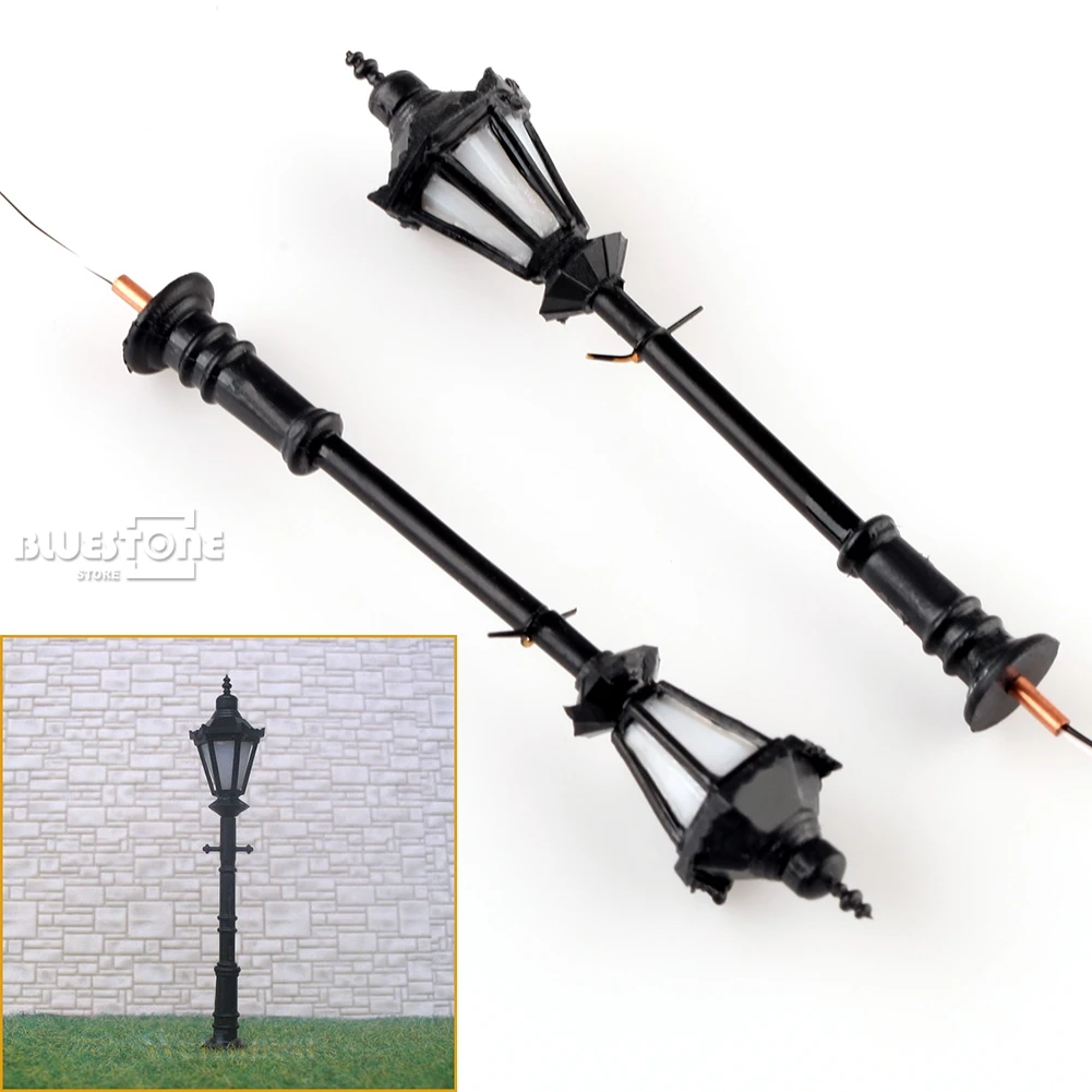 Светодиодные парковые фонари 10 шт. модель уличного фонарика 1:100|lamp model|scale model