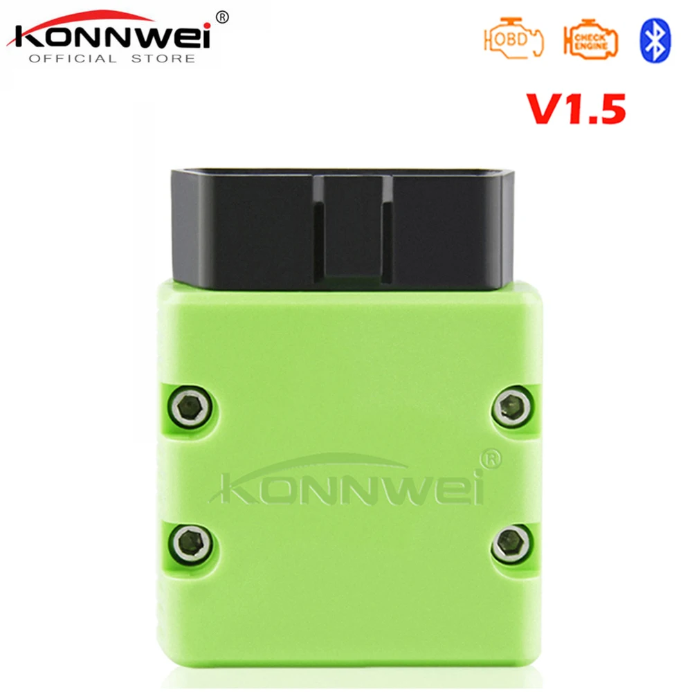 KONNWEI OBD2 сканер KW902 ELM327 V1.5 Bluetooth мини ELM 327 OBDII Автосканер PIC18f25k80 считыватель кодов
