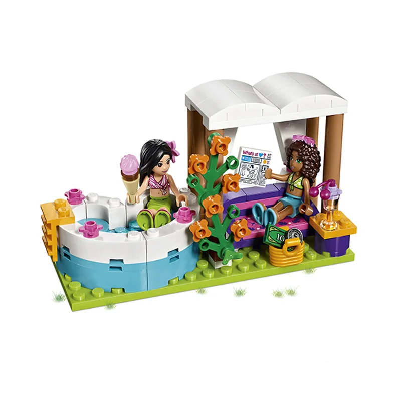 Совместимость с Lego Friends 41313 01013 589 шт. строительные блоки Heartlake летний бассейн