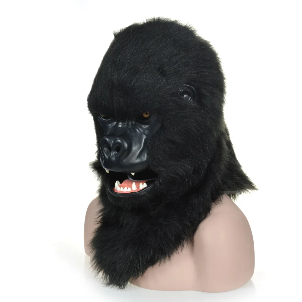 Черная маска с животными Gorilla Ротовым двигателем|Маски для вечеринки| |