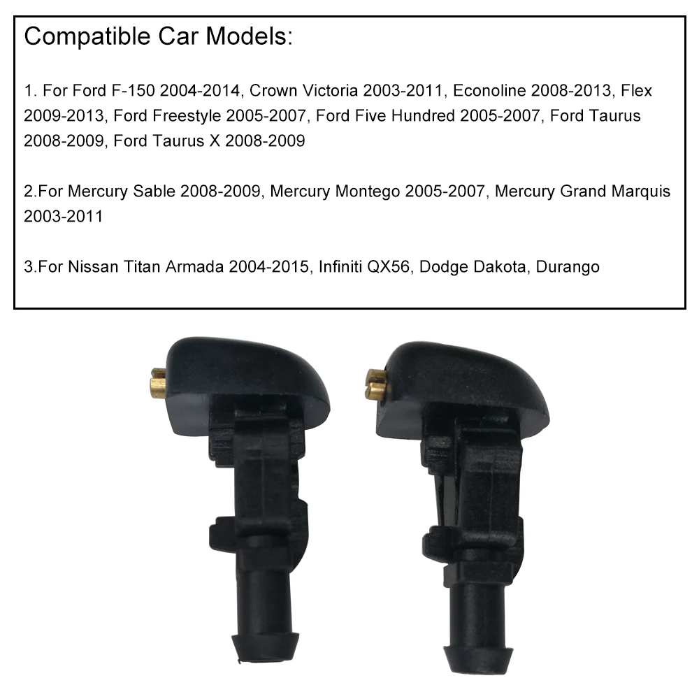 Комплект сопел для омывателя лобового стекла Ford Crown Victoria 2003 2011 F 150 2004 2014 3W7Z17603AA