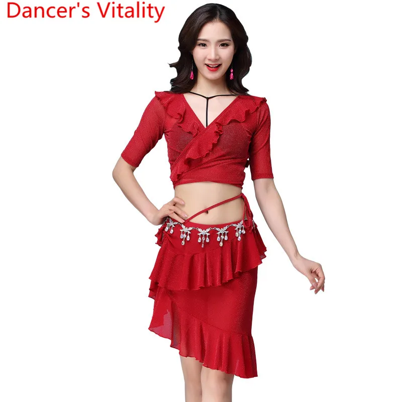 2018 Новое поступление Женский костюм из 2 предметов для выступлений индийский