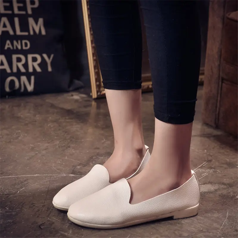 2016 Моды Женщина Квартиры Повседневная Обувь Женщины Мягкие Кожаные Женские