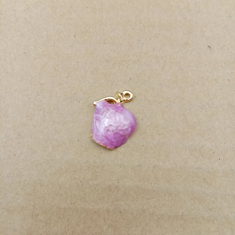 10 шт. 19x15мм Корейские украшения для создания ювелирных изделий: шармы яблоко из эмали для сережек, браслетов, ожерелий, подвески, материалы для ручной работы.