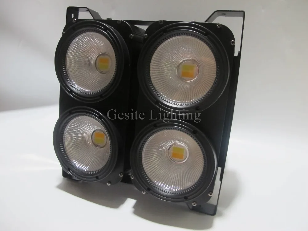 Дешевые DJ Дискотека Свадьба LED аудитория Porojector 4 шт. 100 Вт один WW COB Blinder свет | Лампы