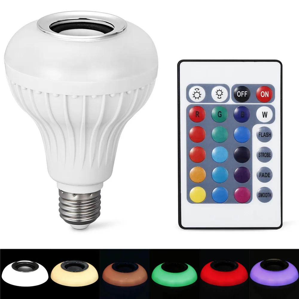 Умная лампа E27 светодиодсветильник RGB Беспроводная музыкальная светодиодная