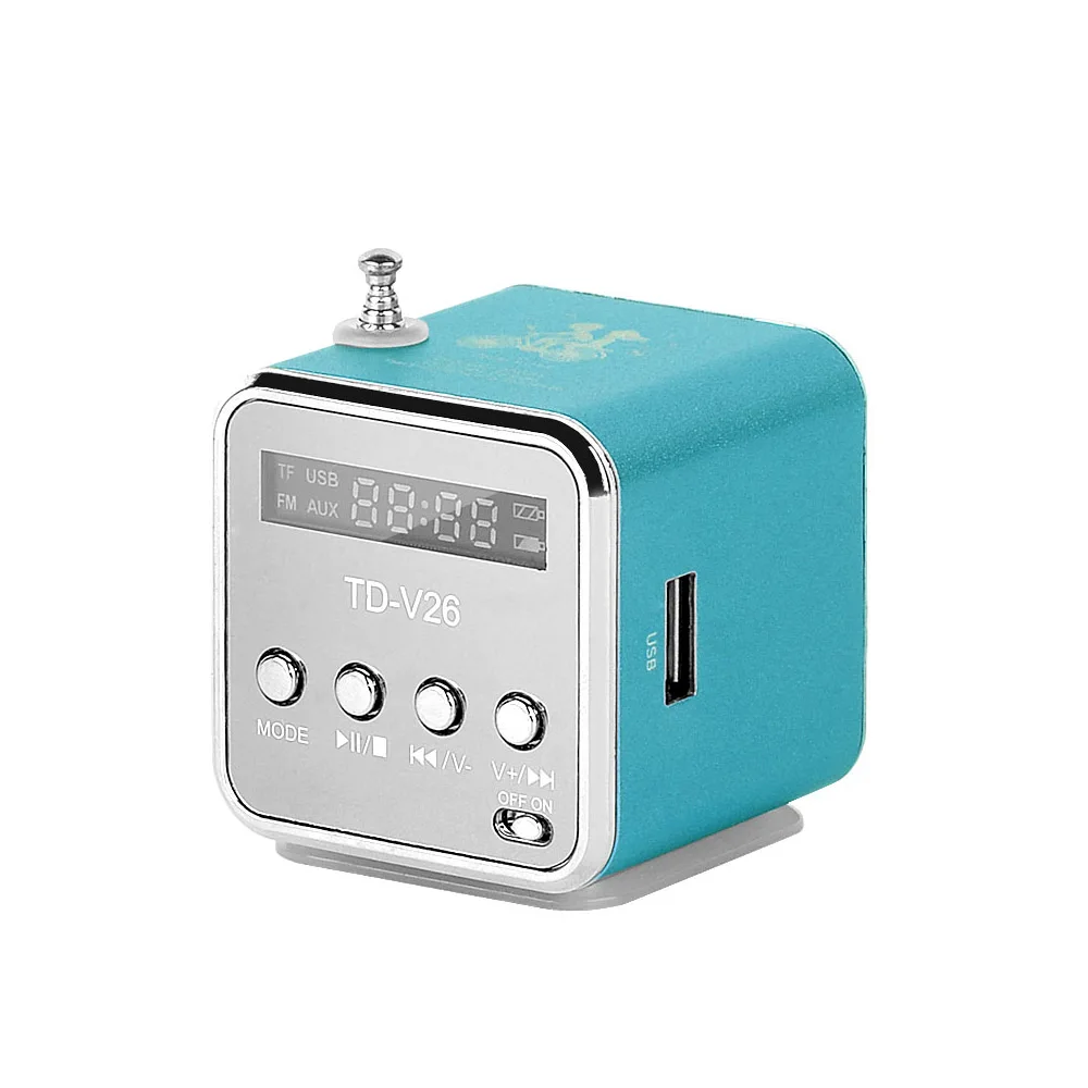Портативный мини Динамик MP3 музыкальный плеер с ЖК дисплей Поддержка fm радио