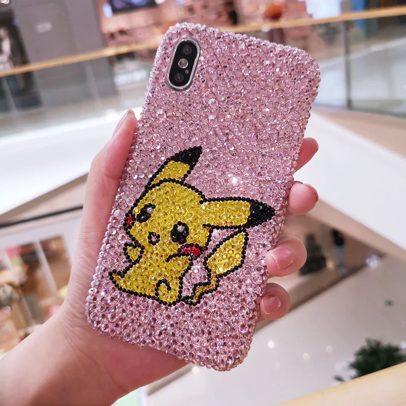 Для iPhone XS max XR X Роскошный чехол shelliemei с блестящим бриллиантом милый чехол Duffy для iPhone 8 8plus 7 7plus 6 6S 6splus+ шикарный ремешок - Цвет: case only