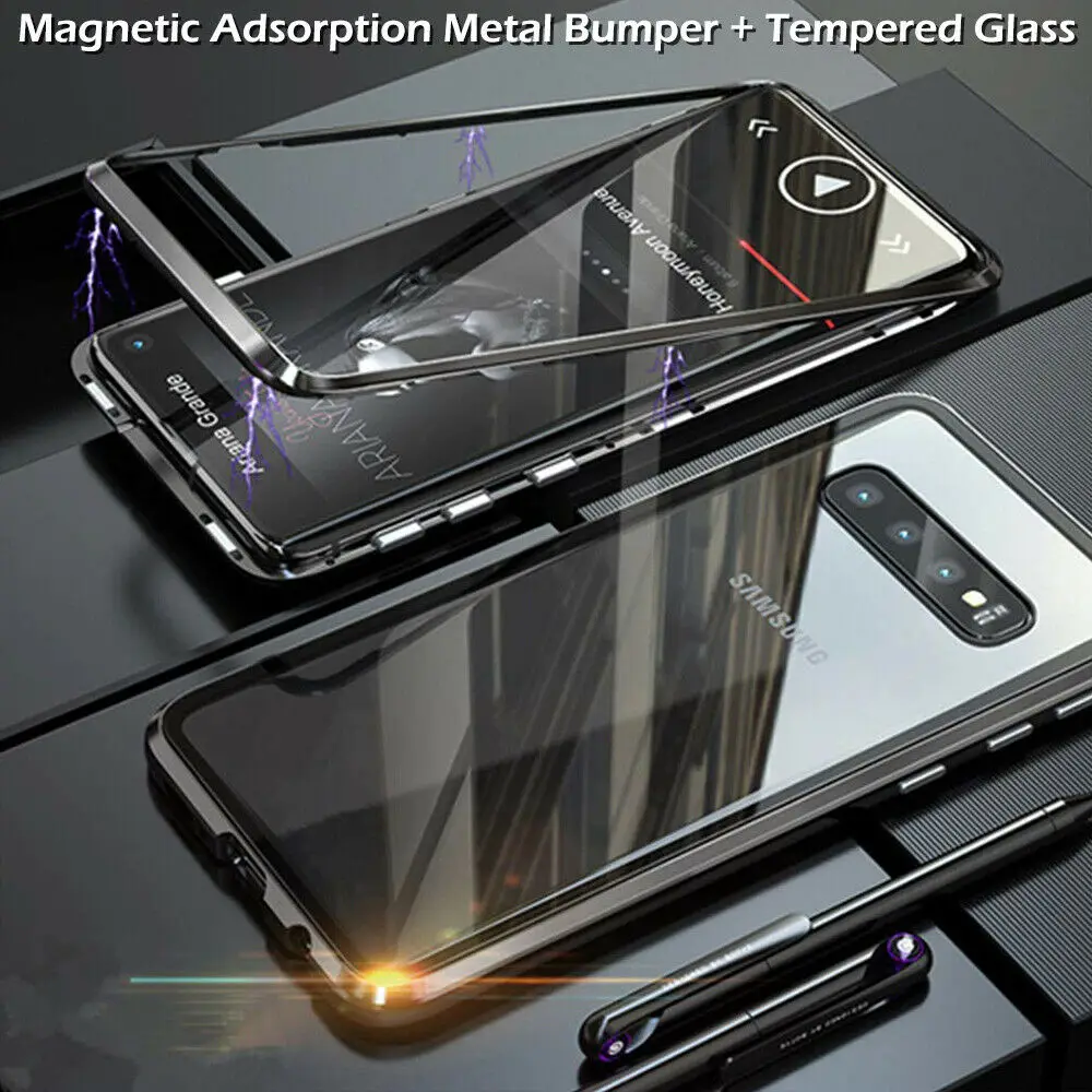 Роскошный металлический корпус чехол для телефона Магнитный для samsung Galaxy S10 S9 S8 Plus чехол S10e Note 8 для samsung Note 9 чехол