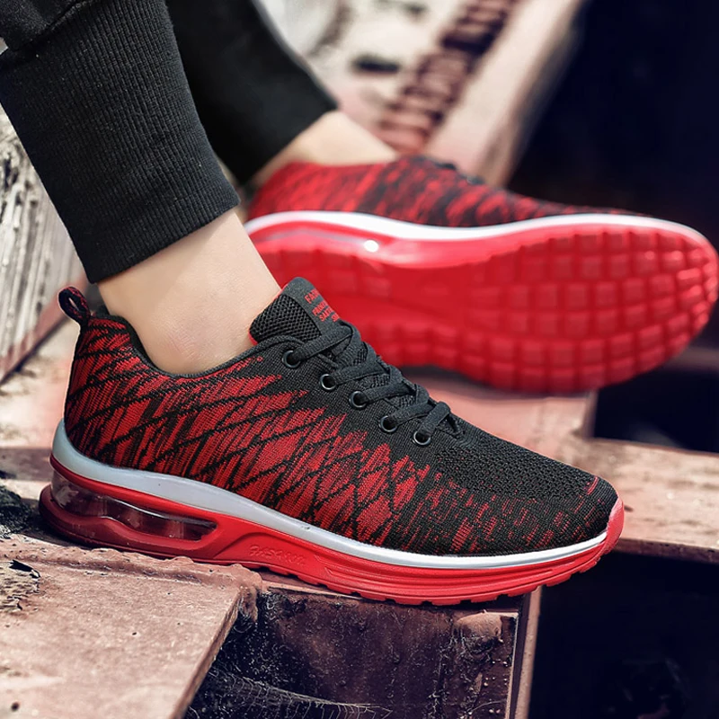 2019 Men Sneakers Running Shoes for Summer Mesh Breathable Sports Fashion Trainers Men's Plus Size |