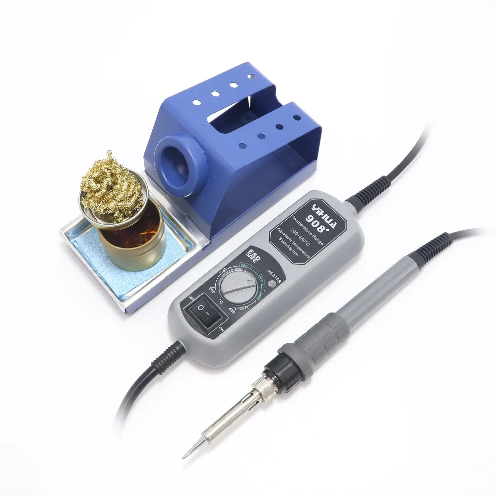 YIHUA 908+ паяльная станция Мини Портативный Регулируемый Электрический паяльник сварочные инструменты для SMT SMD сварка ремонт