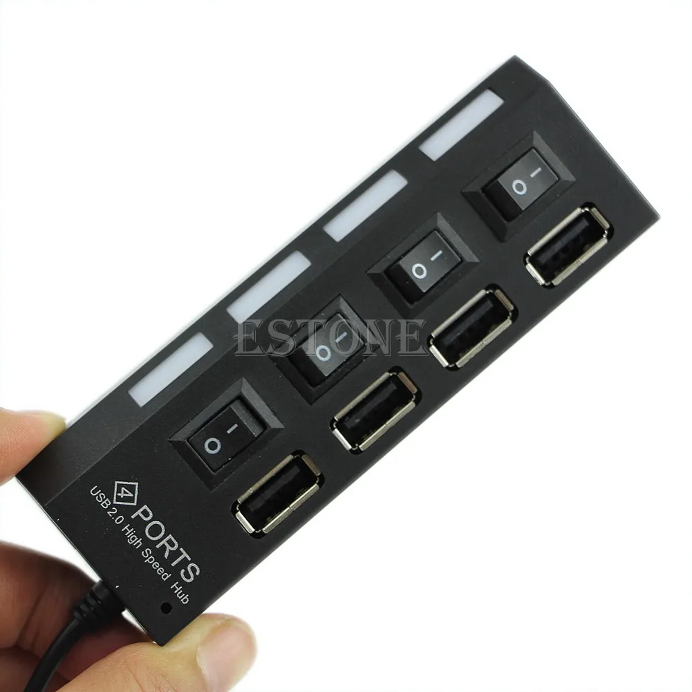 4 портовый USB 2 0 высокоскоростной внешний мульти расширительный концентратор с