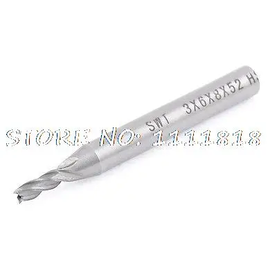 

Сверло для пазов 4 флейты Концевая фреза 3 мм x 6 мм x 8 мм x 52 мм
