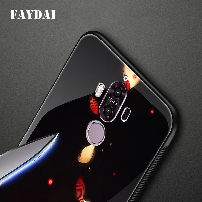 Faydai для Huawei Коврики 10 Pro закаленное Стекло Дело ТПУ Силиконовые цветочным узором