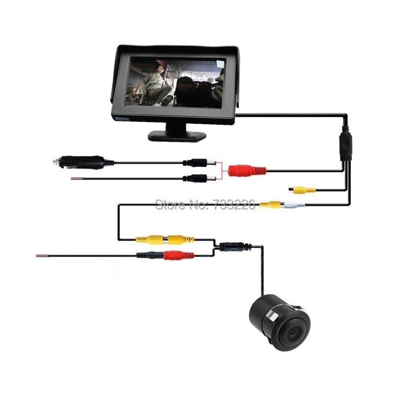 2016 HD видео Авто парковочный монитор LED Ночное Видение заднего вида CCD