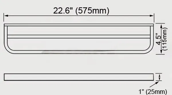 Wall Mounted Polished Chrome Brass Bathroom Double Towel Bar Rail Holder Accessory mba832 | Обустройство дома