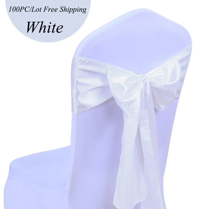 100 шт. свадебные украшения розовое золото атласное кресло с поясом и бантом