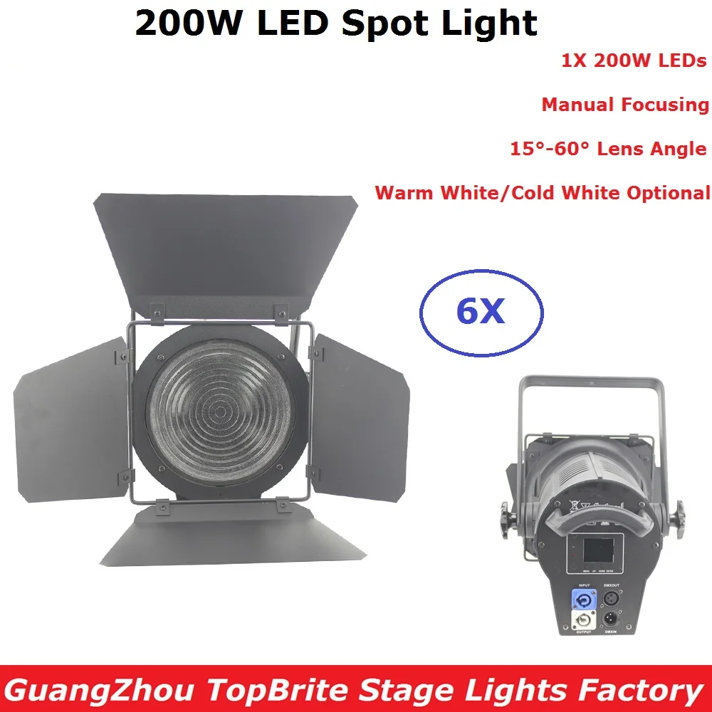 Прожектор dmx 6 шт./партия 200 Вт теплый белый/холодный белый опционально для сцены Par