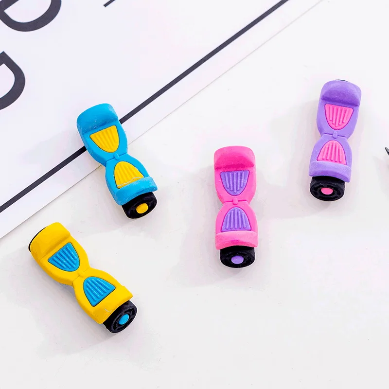 

48 pc/lot Creative Cartoon skateboard rubber eraser/ stationery for children students/nice gift eraser/wholesale