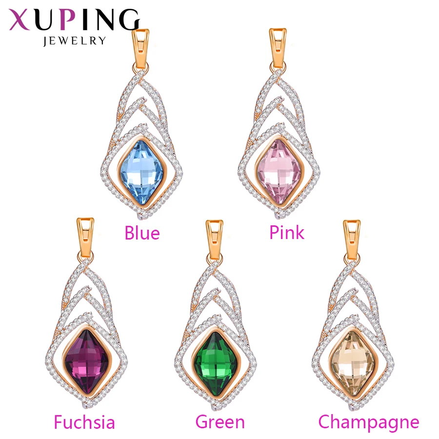 Xuping амулеты стильные ожерелья для женщин кристаллы от Swarovski разноцветные ювелирные изделия модный дизайн семейные вечерние подарки S160-40475
