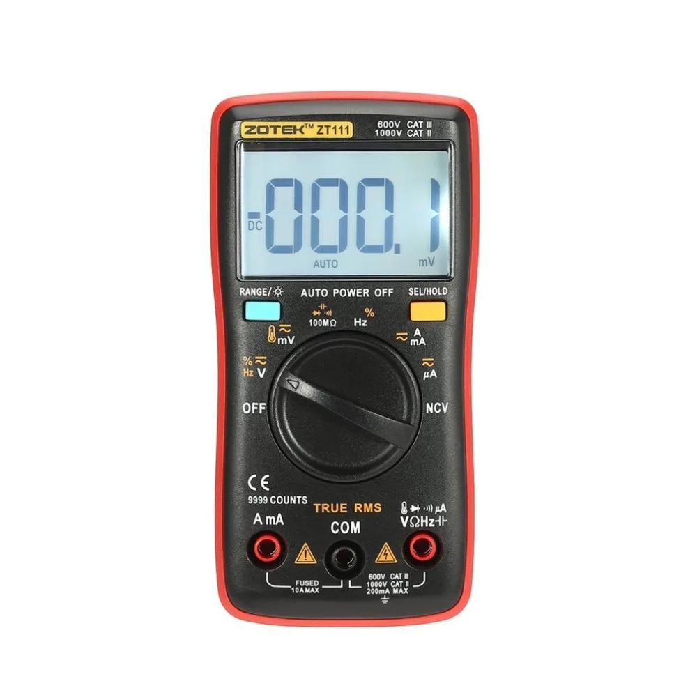 Цифровой мультиметр ZT111 Multimetro Транзистор тестер цифровой Mastech uni esr t AC/DC Voltag rm101 клещи мультиметра