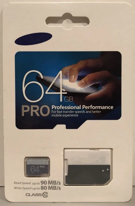 Micro SD 64 ГБ SDxC U1 карты памяти плюс адаптер (класс 10 UHS-I V10 A1 MicroSD HC Extreme pro) ультра