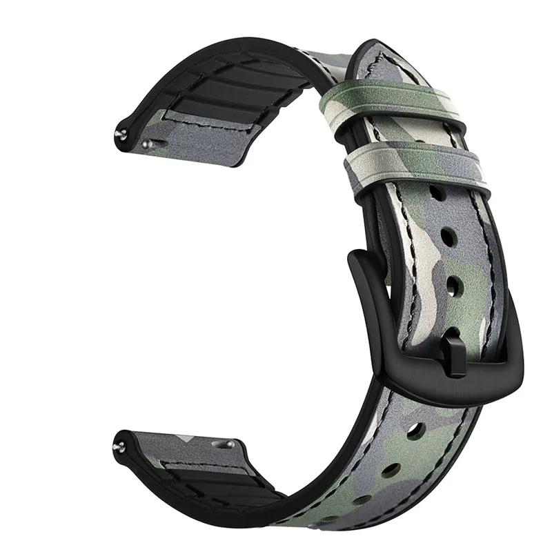 8 цветов силиконовый ремешок из натуральной кожи для samsung Galaxy Watch активный Камуфляжный узор наручный браслет ремешок для часов