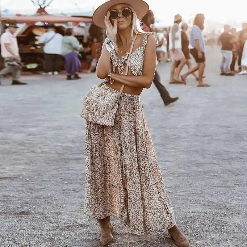 Богемный Вдохновленный Прозрачный Леопардовый укороченный Топ для женщин с