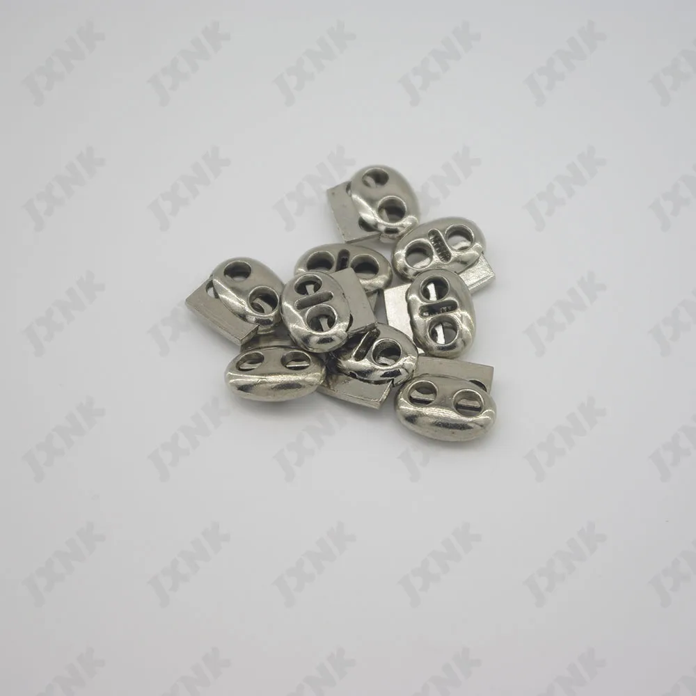 10 шт./лот маленькие овальные пробки из металлического сплава с отверстием 4 мм